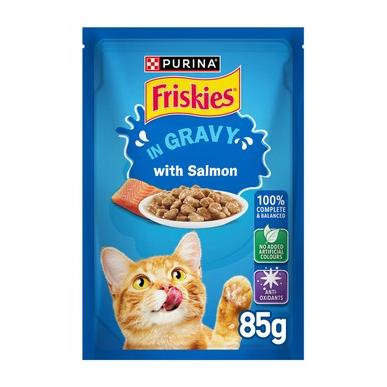 Purina Friskies Wet Cat Food with Salmon in Gravy 85 GR