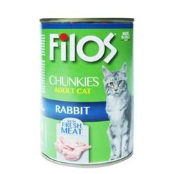 Filos Chunkies Wet Food with Rabbit for Adult Cats 400 GR