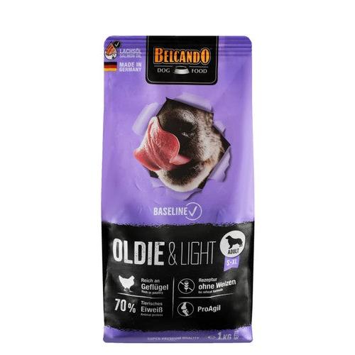 Belcando Baseline Oldie & Light Dry Food with Poultry in Salmon Oil for Small to XL Breed Adult Dogs 1 KG