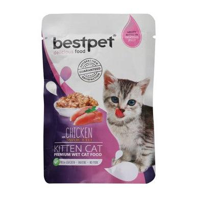 Bestpet Delicious Wet Food with Chicken in Jelly for Kittens 85 GR
