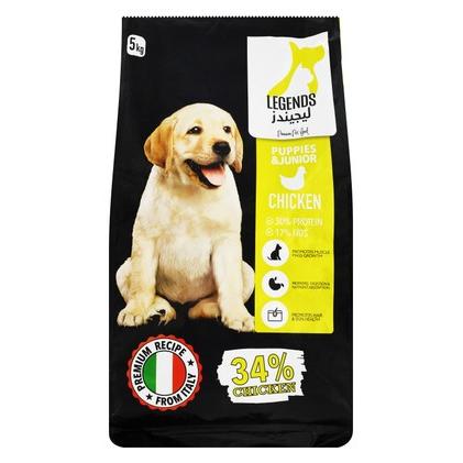 Legends Dry Food with Chicken for Puppies & Junior Dogs 5 KG