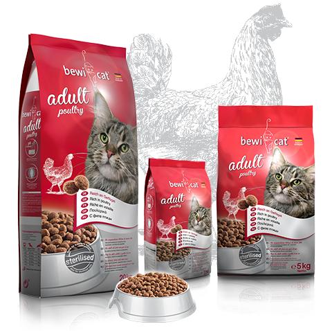 Bewi Cat Dry Food with Chicken for Sterilized & Adult Cats (1+ Years) 20 KG