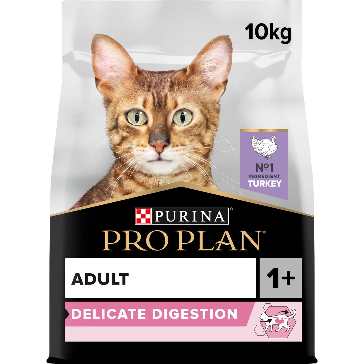 Purina Pro Plan Opti Digest Dry Food with Turkey for Delicate Adult Cats (1+ Years) 10 KG