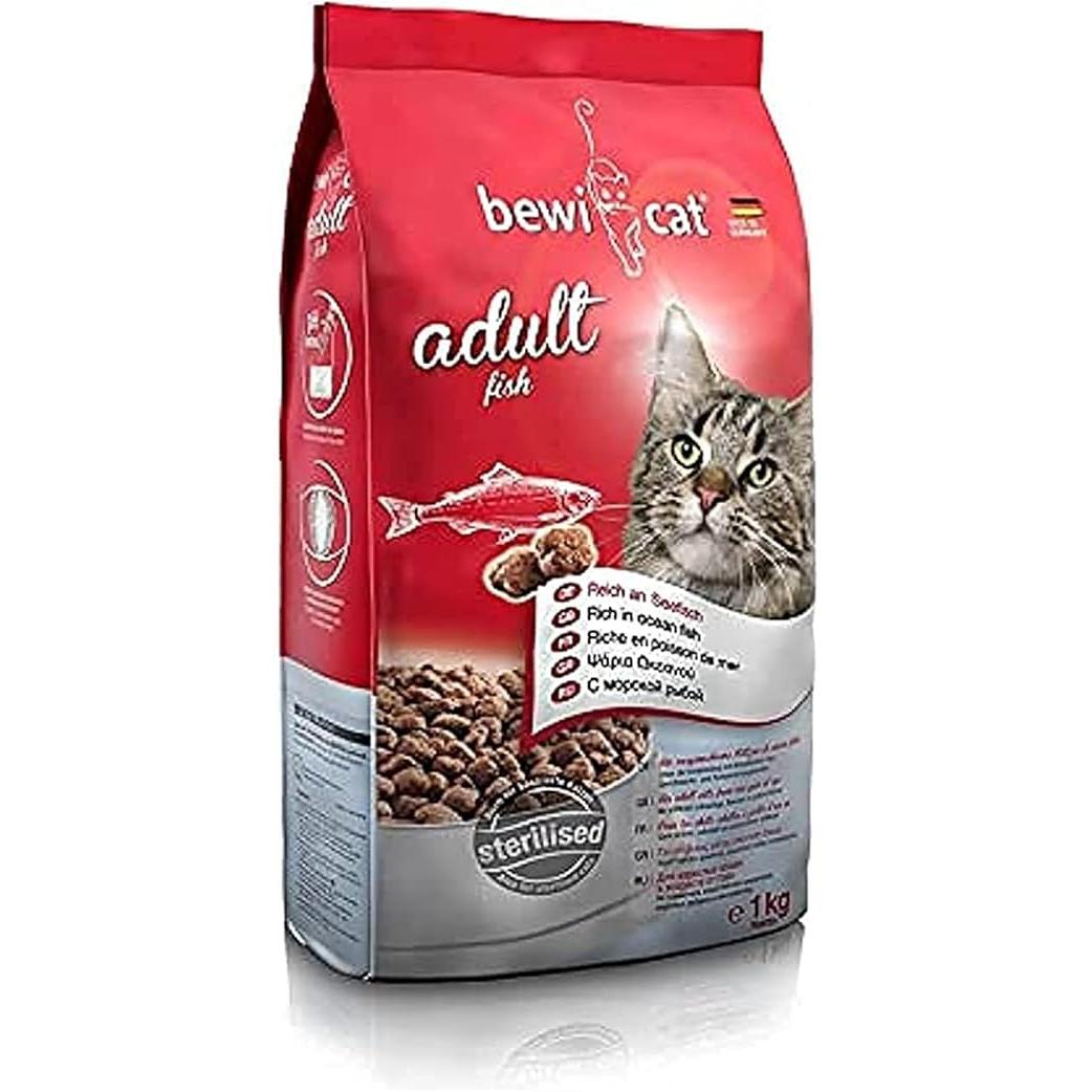 Bewi Cat Dry Food with Fish for Sterilized Adult Cats (1+ Years) 1 KG