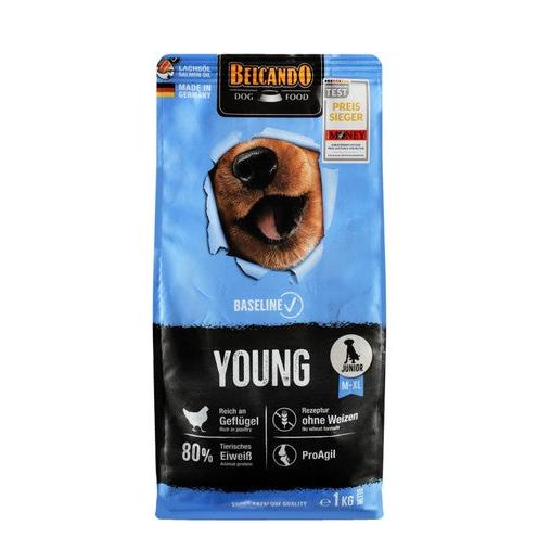 Belcando Baseline Young Dry Food with Poultry in Salmon Oil for Medium to XL Breed Junior Dogs 1 KG