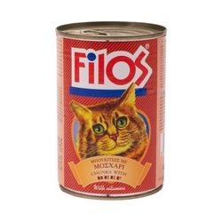 Filos Wet Cat Food Chunks with Beef 405 GR