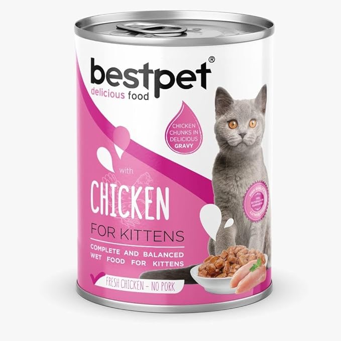 Bestpet Wet Food Chunks with Chicken in Gravy for Kittens 400 GR
