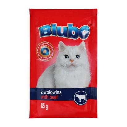 Blubo Wet Food with Beef in Sauce for Adult Cats 85 GR