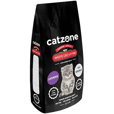 Catzone White Strong Clumping Cat Litter Lavender Scent 20 KG