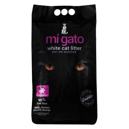 Mi Gato White Clumping Cat Litter Lavender Scent 10 L