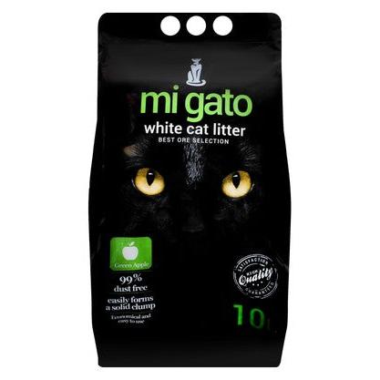 Mi Gato White Clumping Cat Litter Green Apple Scent 10 L