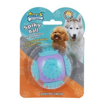 Soleil Blue & Purple Rubber Spiky Ball Dog Toy