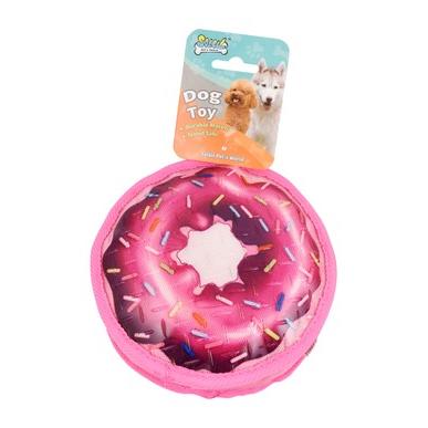 Soleil Pink Donut Shaped Dog Chew Toy