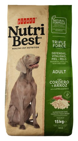 Picart Nutri Best Dry Food with Lamb & Rice for Adult Dogs 15 KG