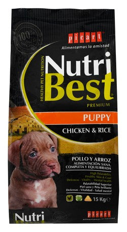 Picart Nutri Best Dry Food with Chicken & Rice for Puppies 15 KG