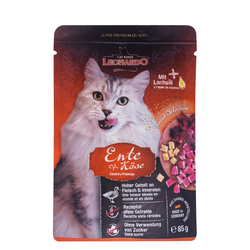 Leonardo Wet Food with Cheese & Duck For Adult Cats 85 GR