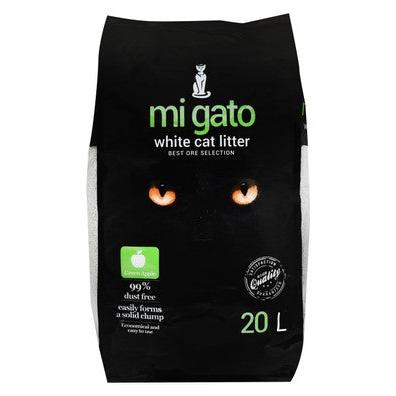 Mi Gato White Clumping Cat Litter Green Apple Scent 20 L
