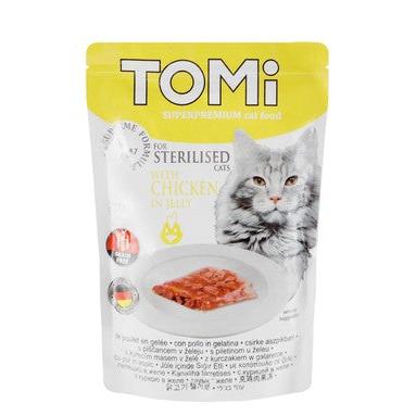 Tomi Wet Food with Chicken in Jelly for Sterilized Cats 85 GR