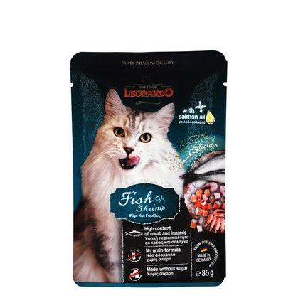 Leonardo Wet Cat Food with Fish & Shrimp 85 GR
