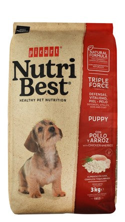 Picart Nutri Best Dry Food with Chicken & Rice for Puppies 3 KG