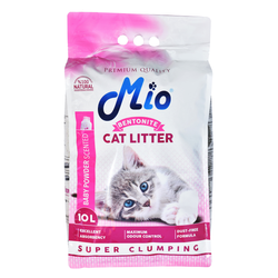 Mio Bentonite Super Clumping Cat Litter Baby Powder Scent 10 L
