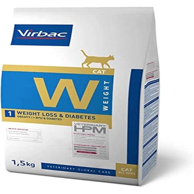 Virbac Veterinary HPM Weight Loss & Diabetes Dry Cat Food 1.5 KG