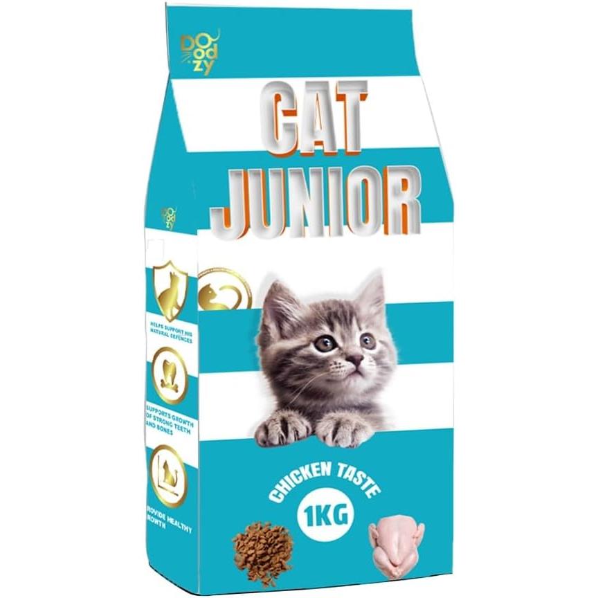 Doodzy Dry Food with Chicken for Junior Cats 1 KG