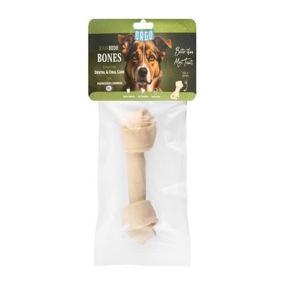 Orgo XL White Rawhide Bone Dog Chew Treat 1 PCS