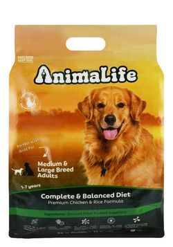 AnimaLife Dry Food with Chicken & Rice for Medium & Large Breed Adult Dogs 5 KG