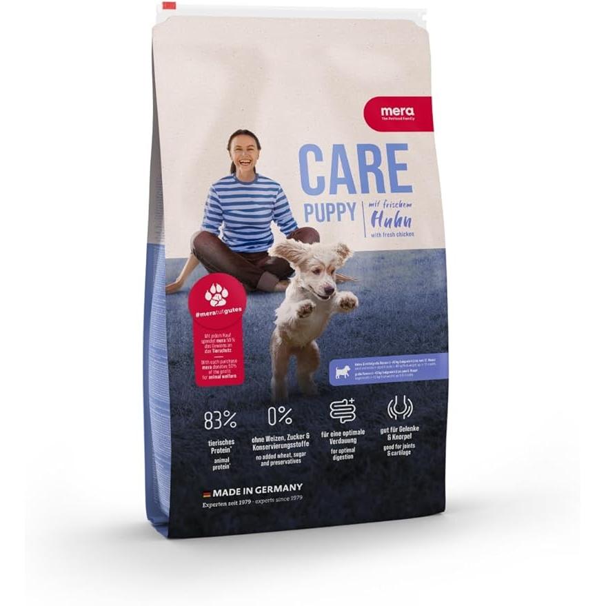 Mera Care Dry Food with Chicken for Small, Medium & Large Breed Puppies (6-12 Months) 4 KG
