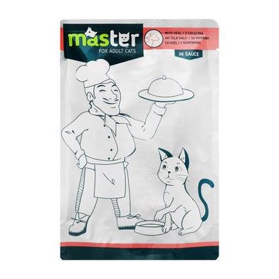 Master Complete Wet Food with Veal in Sauce for Adult Cats 80 GR