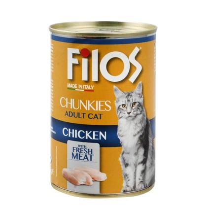 Filos Wet Food Chunkies with Chicken for Adult Cats 405 GR