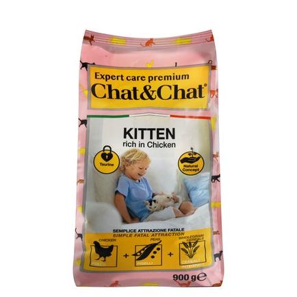 Chat&Chat Dry Food with Chicken & Peas for Kittens 900 GR