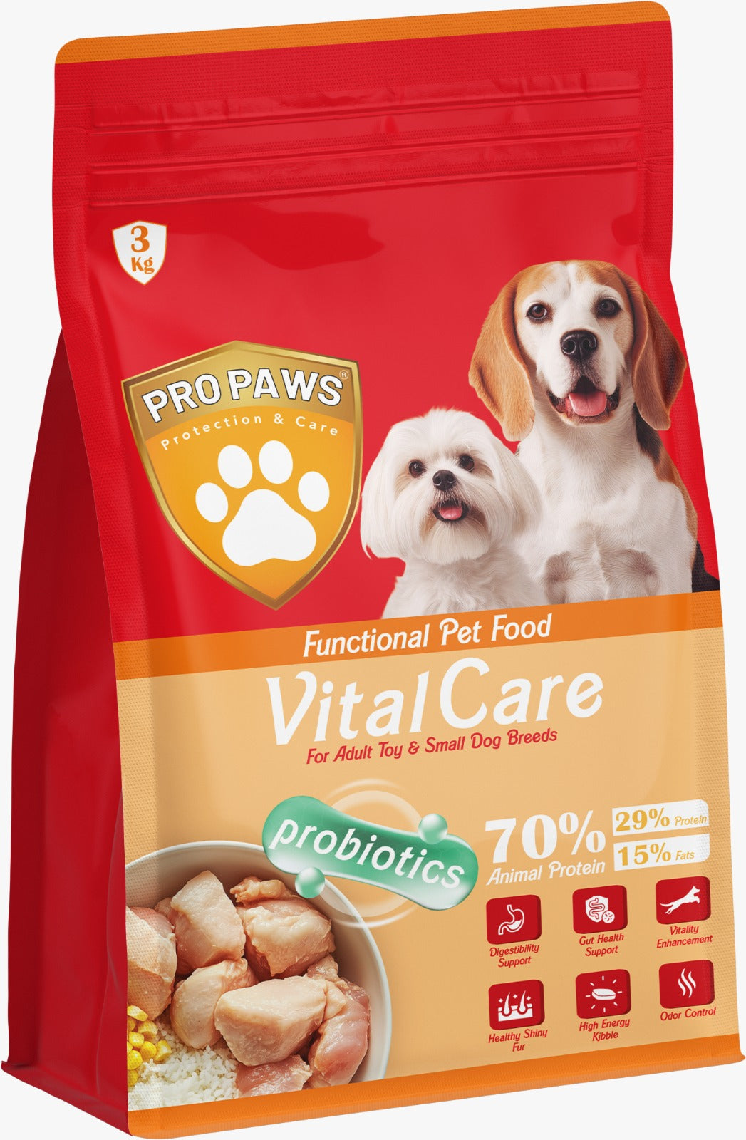 Pro Paws Dry Food For Small Breed Adult Dogs  3KG