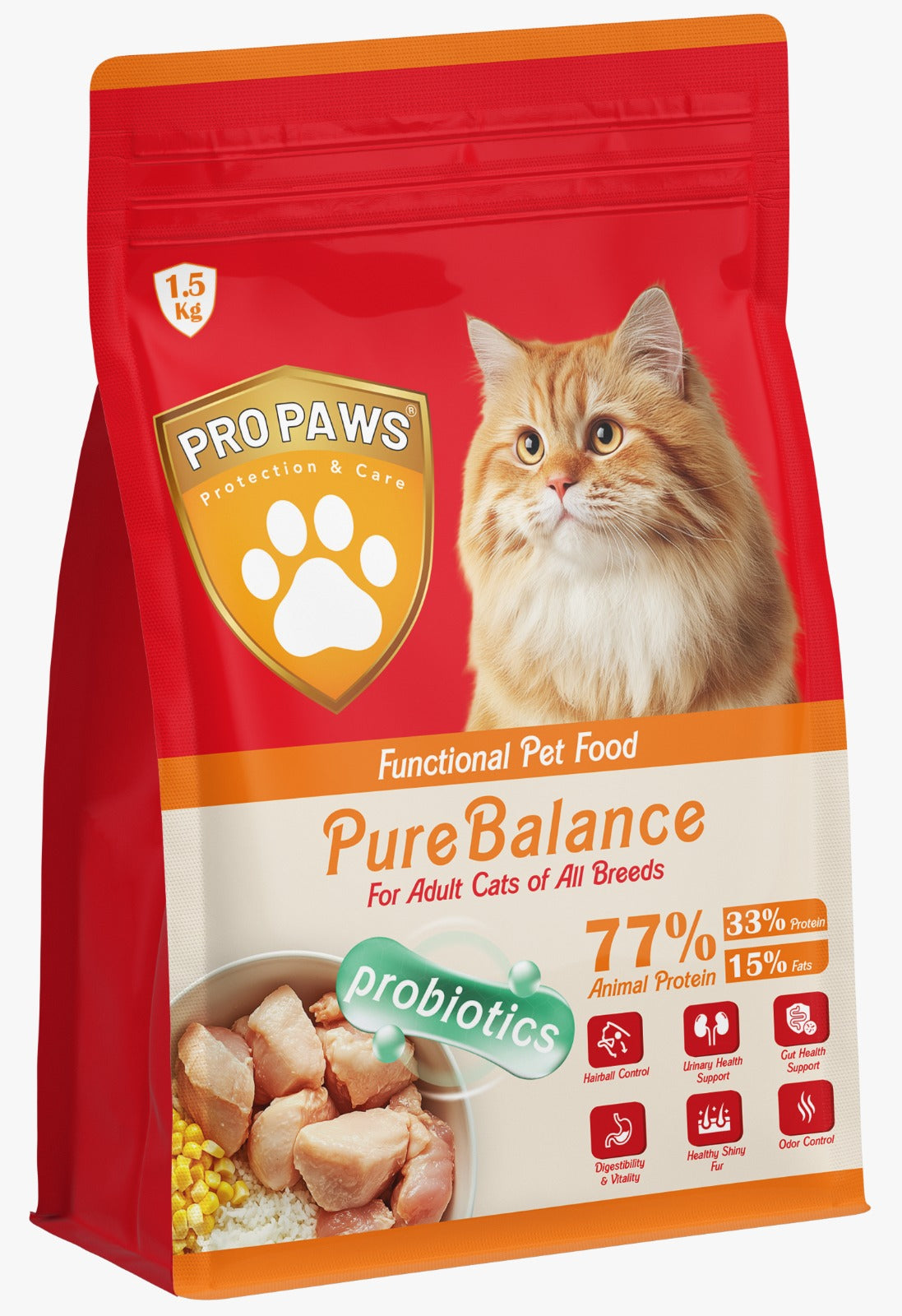 Pro Paws Dry Food For Adult Cats    1.5KG