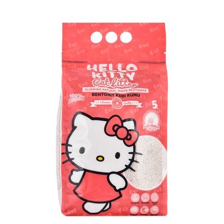 Hello Kitty White Bentonite Clumping Cat Litter Baby Powder Scent 5 L