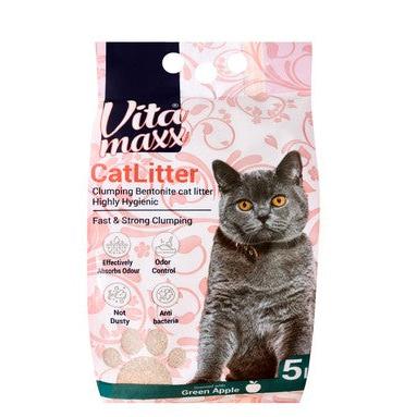 Vita Maxx Antibacterial Bentonite Clumping Cat Litter Green Apple Scent 5L