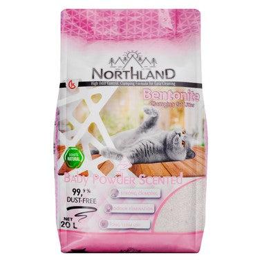 North Land Bentonite Clumping Cat Litter Baby Powder Scent 20L