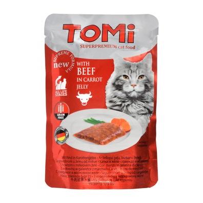 Tomi Wet Cat Food with Beef in Carrot Jelly 100 GR