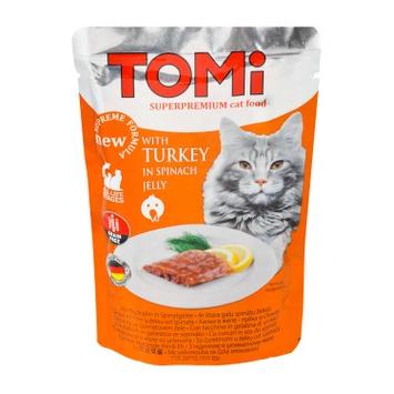 Tomi Wet Cat Food with Turkey & Spinach in Jelly 100 GR