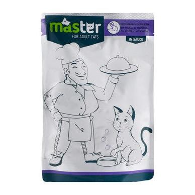 Master Complete Wet Food with Rabbit in Sauce for Adult Cats 80 GR
