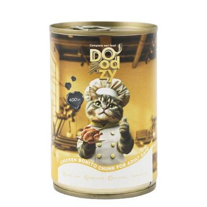Doodzy Wet Food Chunks with Chicken & Bonito for Adult Cats 400G