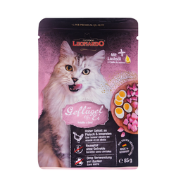Leonardo Wet Food with Eggs & Poultry for Adult Cats 85 GR