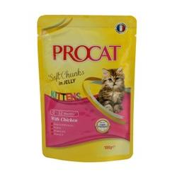 Procat Wet Food Chunks with Chicken in Jelly for Kittens (Up to 12 Months) 100 GR