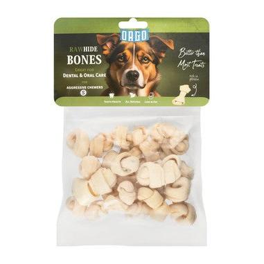 Orgo Small White Rawhide Bone Dog Chew Treats 200 GR