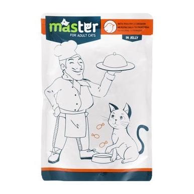 Master Complete Wet Food with Poultry in Jelly for Adult Cats 80 GR