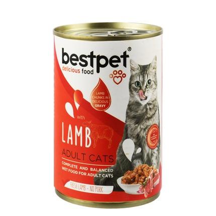 Bestpet Wet Food Chunks with Lamb in Gravy for Adult Cats 400 GR