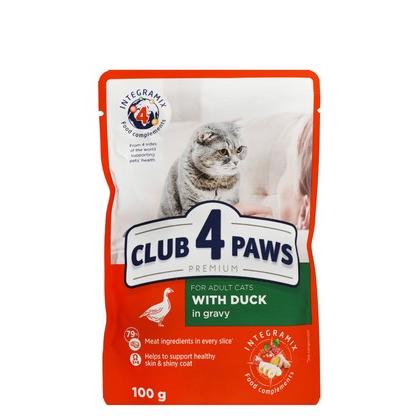 Club 4 Paws Wet Food with Duck in Gravy for Adult Cats 100 GR