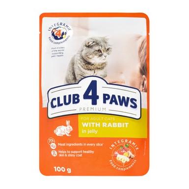 Club 4 Paws Wet Food with Rabbit in Jelly for Adult Cats 100 GR