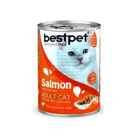 Bestpet Wet Food with Salmon in Gravy for Adult Cats 400 GR